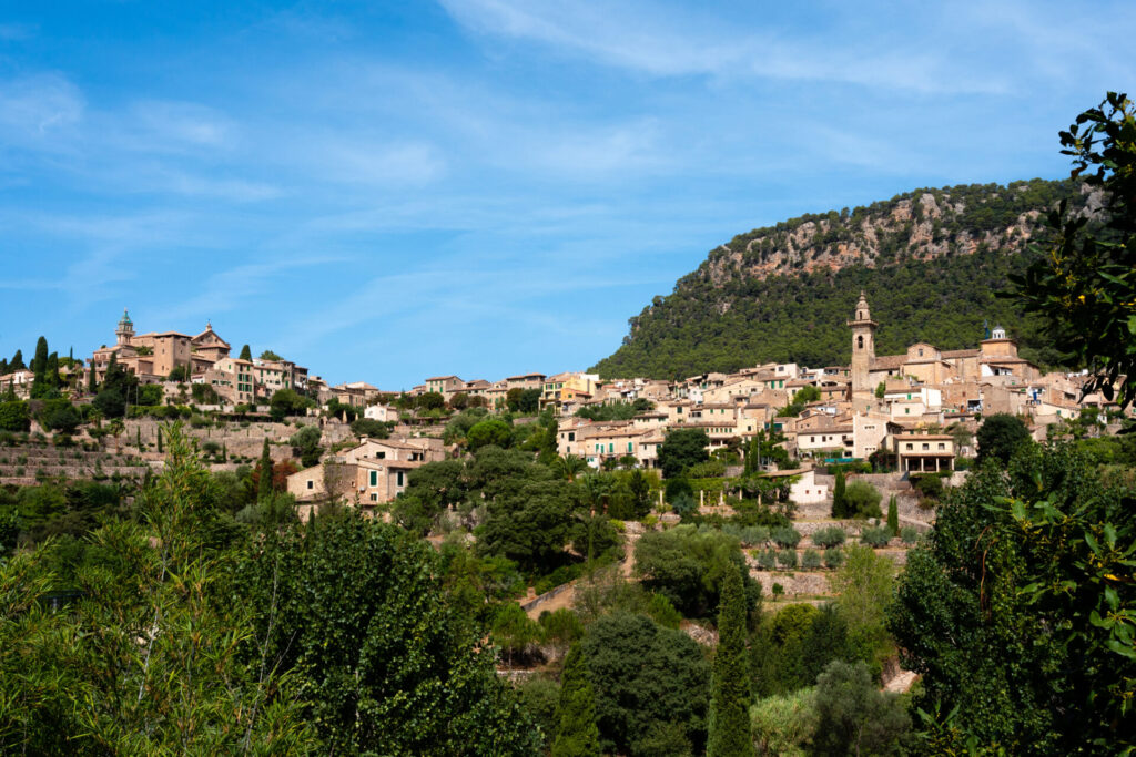 View on the City of Valldemosa in the island of Majorca in Spain.